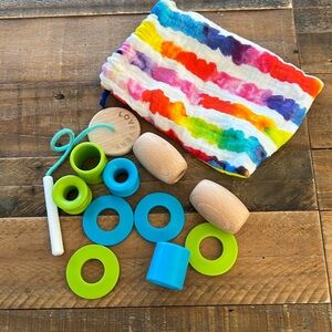 LOVEVERY threadable bead kit and drawstring bag